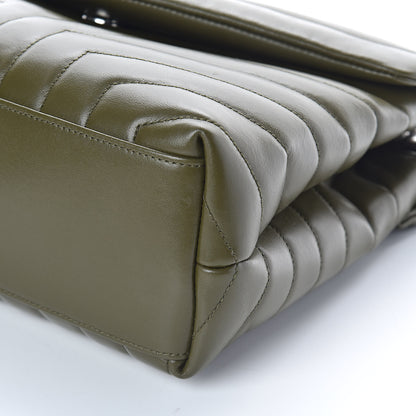 Saint Laurent Calfskin Y Quilted Monogram Medium Loulou Chain Satchel Military Olive 9 of 9