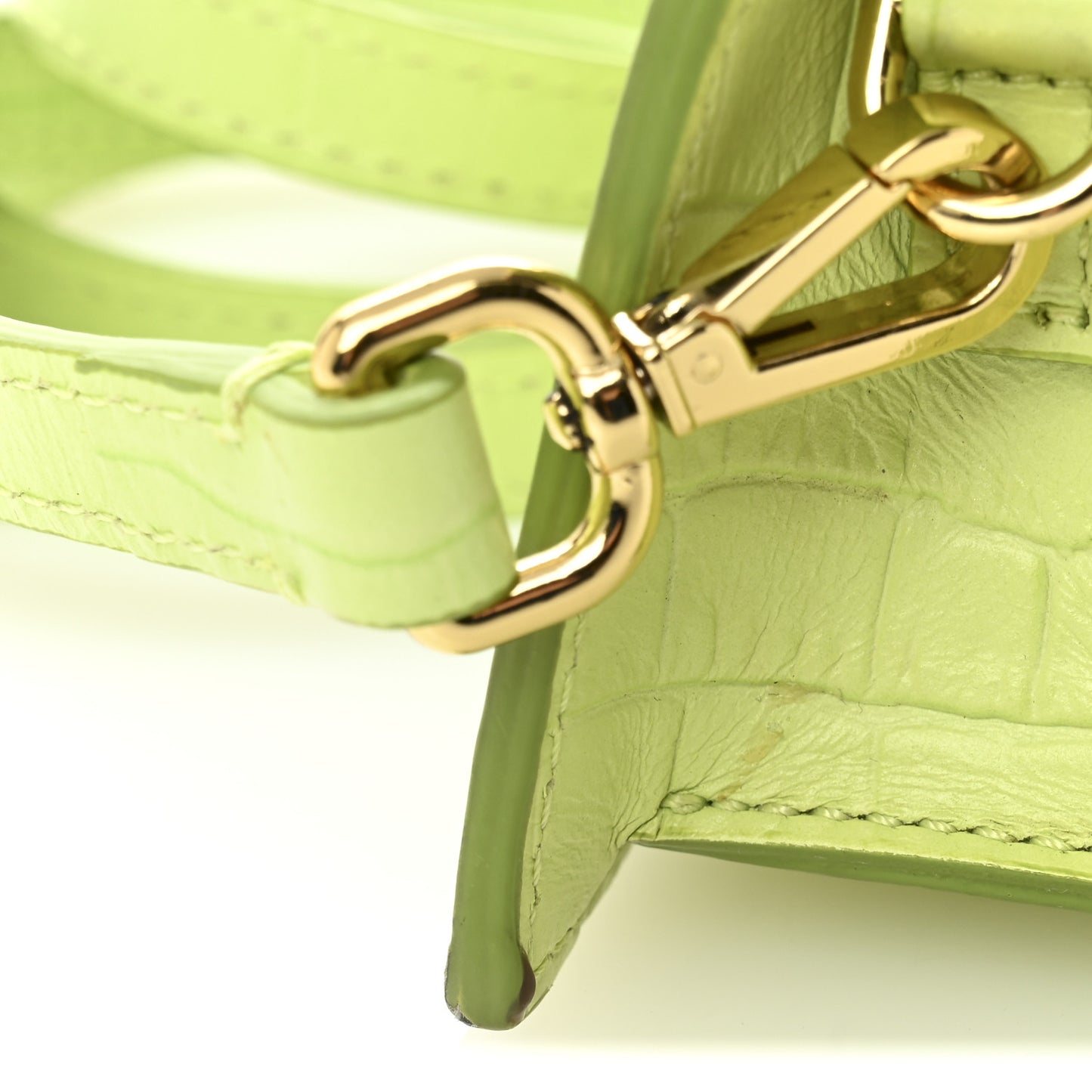 Calfskin Crocodile Embossed Le Chiquito Light Green
