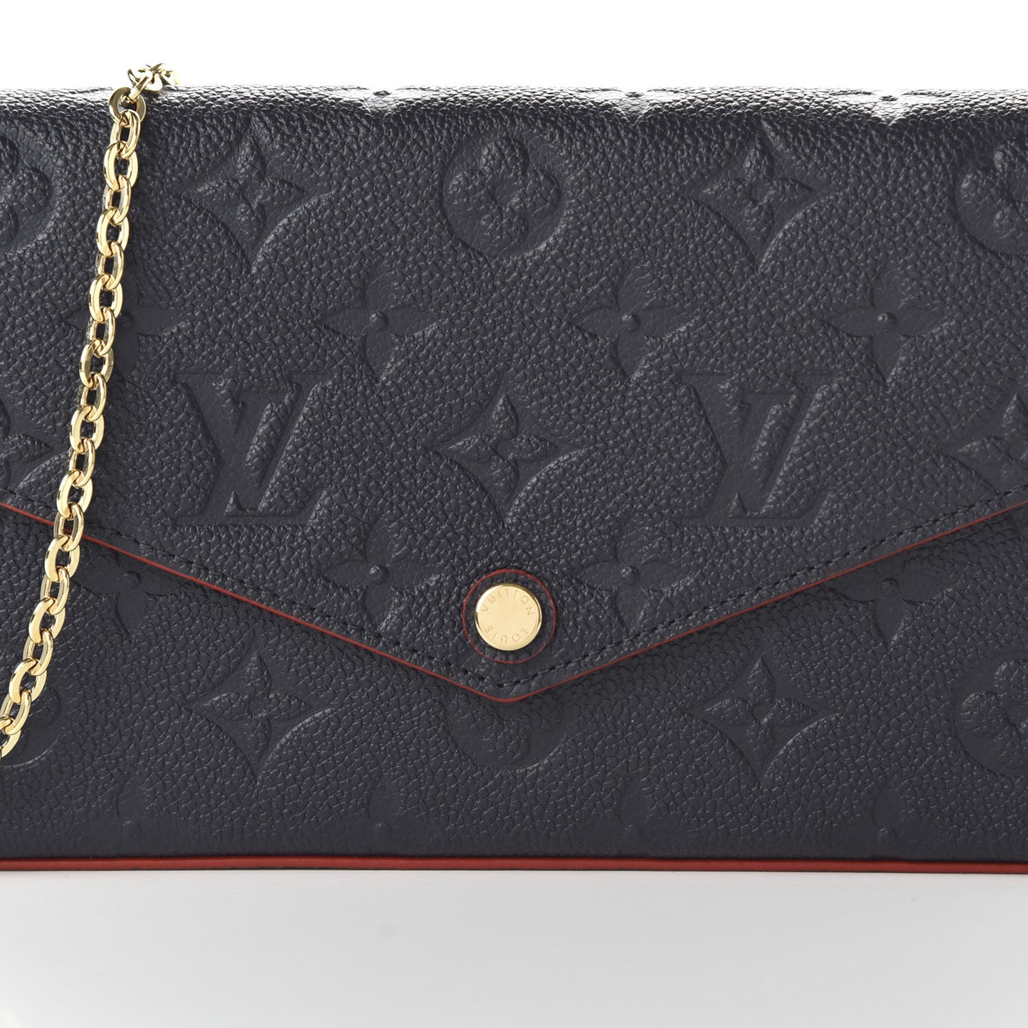 Empreinte Pochette Felicie Chain Wallet Marine Rouge
