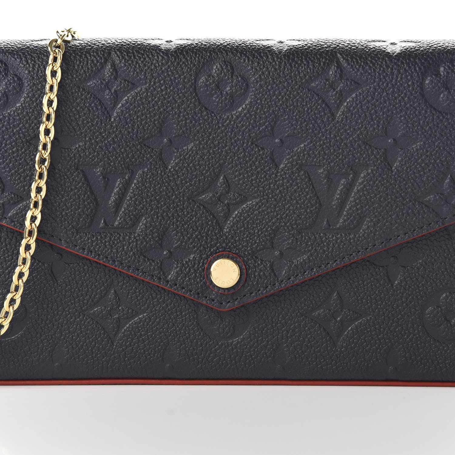 Louis Vuitton Empreinte Pochette Felicie Chain Wallet Marine Rouge 9 of 10