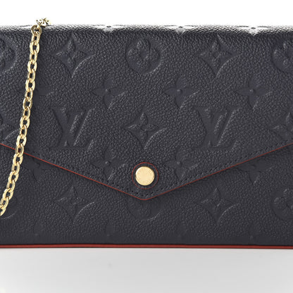Louis Vuitton Empreinte Pochette Felicie Chain Wallet Marine Rouge 9 of 10