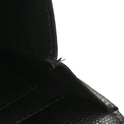 Saint Laurent Grain De Poudre Matelasse Chevron Monogram Envelope Clutch Black 8 of 8