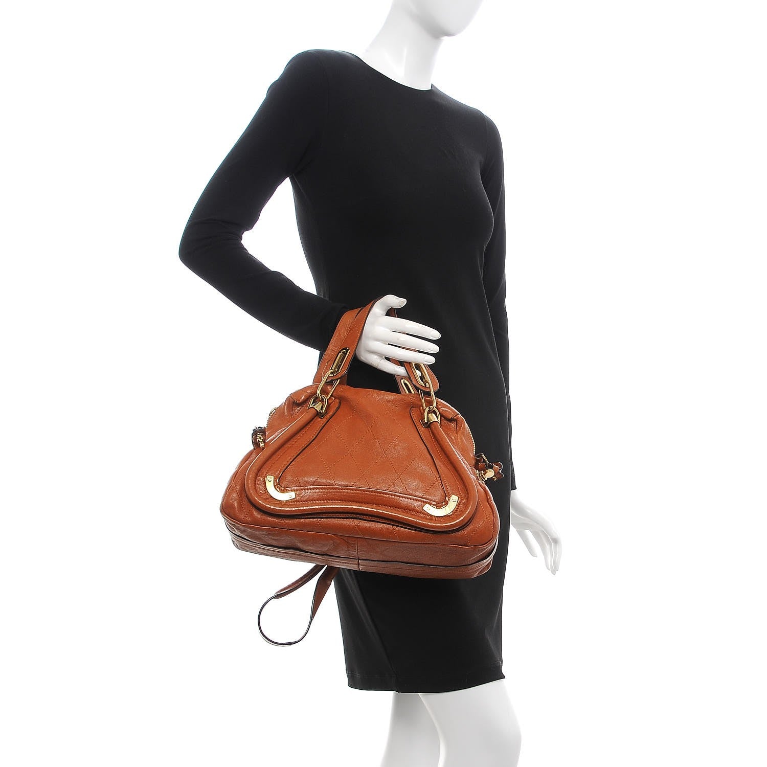 Chloe Sheepskin Stitched Small Paraty Caramel 4 of 22