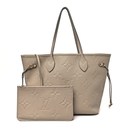 Louis Vuitton Empreinte Monogram Giant Neverfull MM Tourterelle 3 of 10