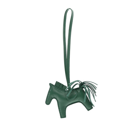 Hermes Milo Lambskin Grigri Rodeo Horse Bag Charm PM Vert Moyen 1 of 5
