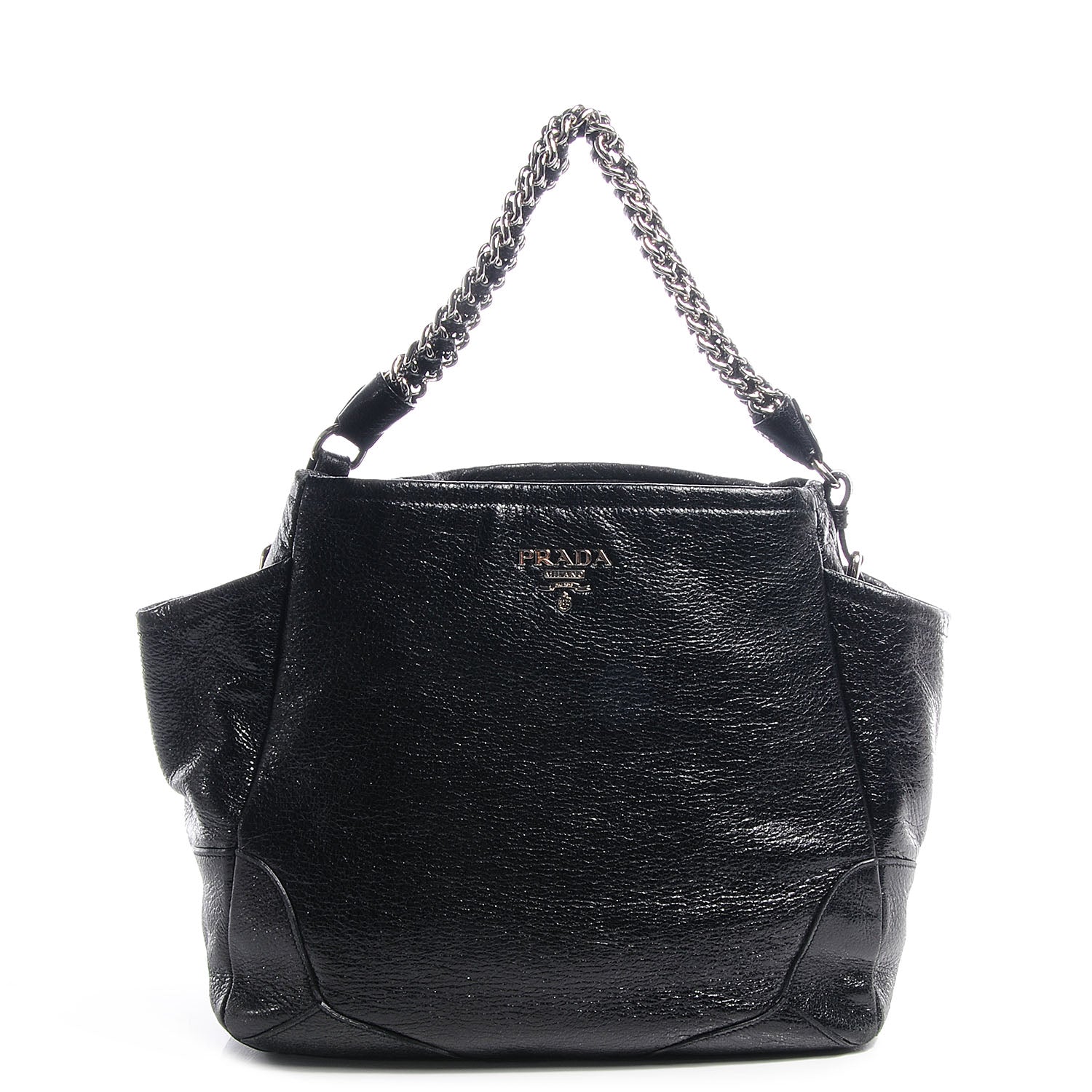 Prada Cervo Lux Chain Shoulder Bag Nero Black 1 of 9