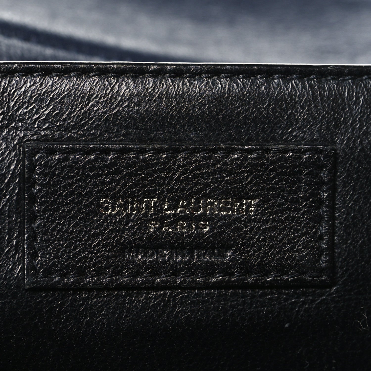 Saint Laurent Vintage Lambskin Chevron Monogram Small Nolita Blue 7 of 11