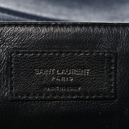 Saint Laurent Vintage Lambskin Chevron Monogram Small Nolita Blue 7 of 11