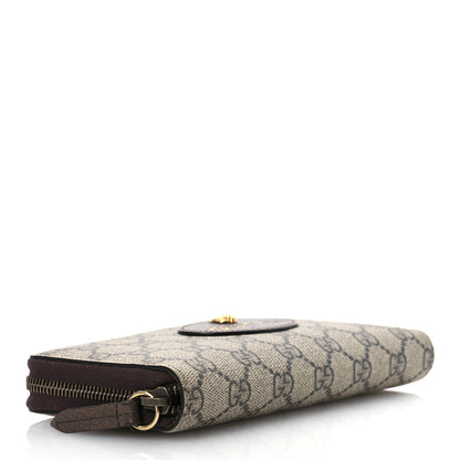 Gucci GG Supreme Monogram Neo Vintage Zip Around Wallet Beige Crop New Acero 4 of 13