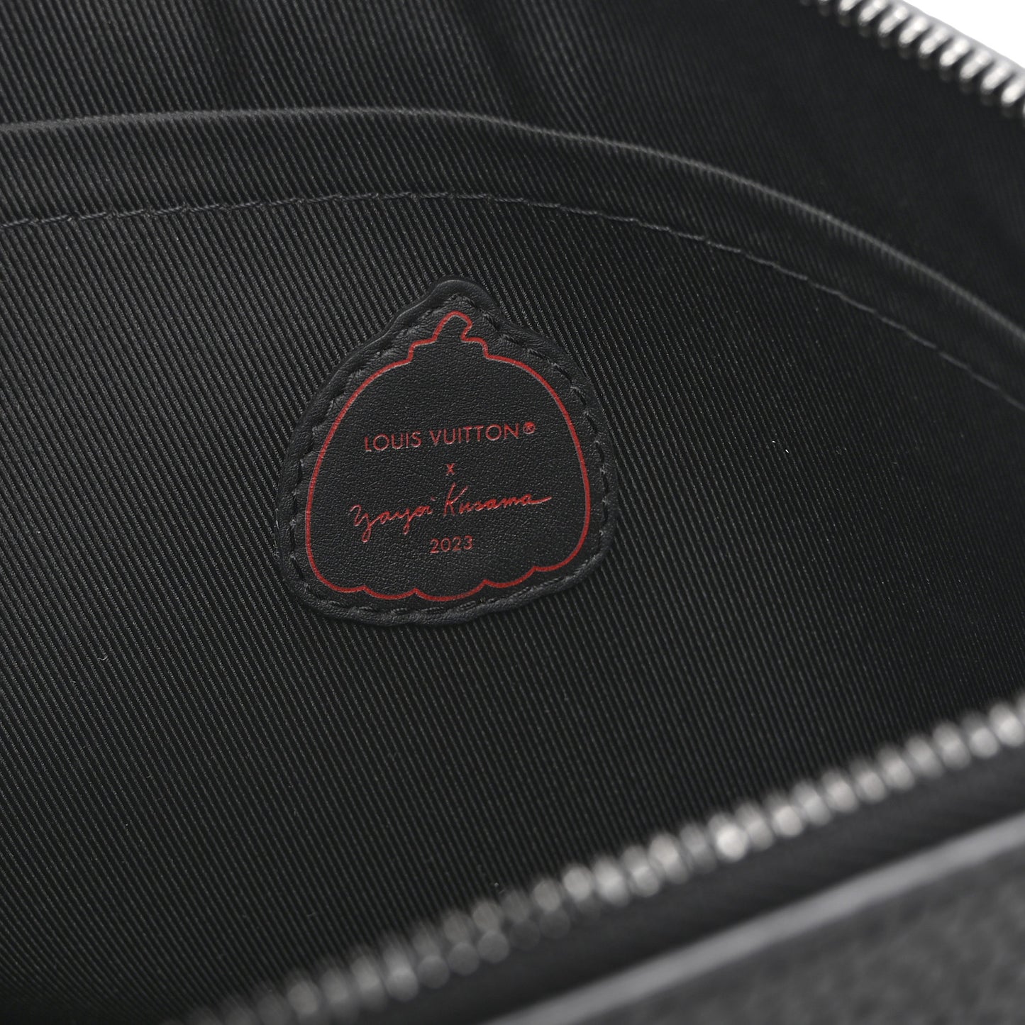 LV X YK Taurillon Monogram Pochette To-Go Black Red