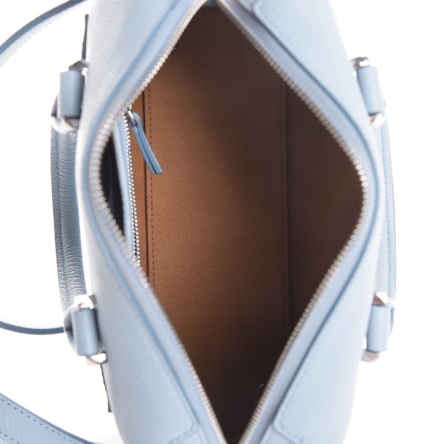 Grained Calfskin Small Ella Boston Sky Blue
