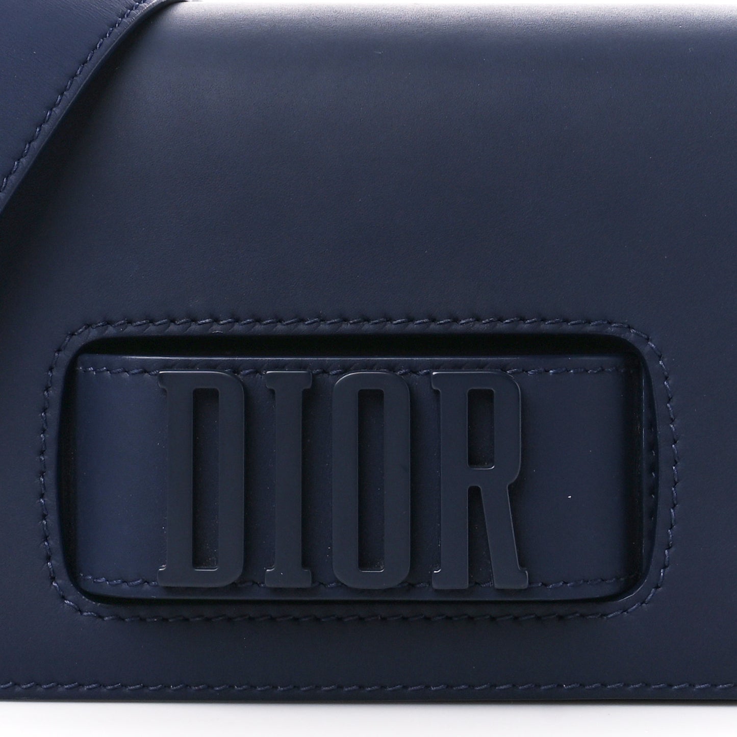Smooth Calfskin Monochrome Dio(r)evolution Flap Bag Dark Blue