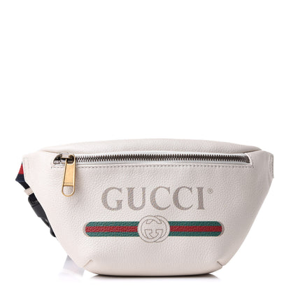 Gucci Grained Calfskin Small Logo Belt Bag White 1 of 11