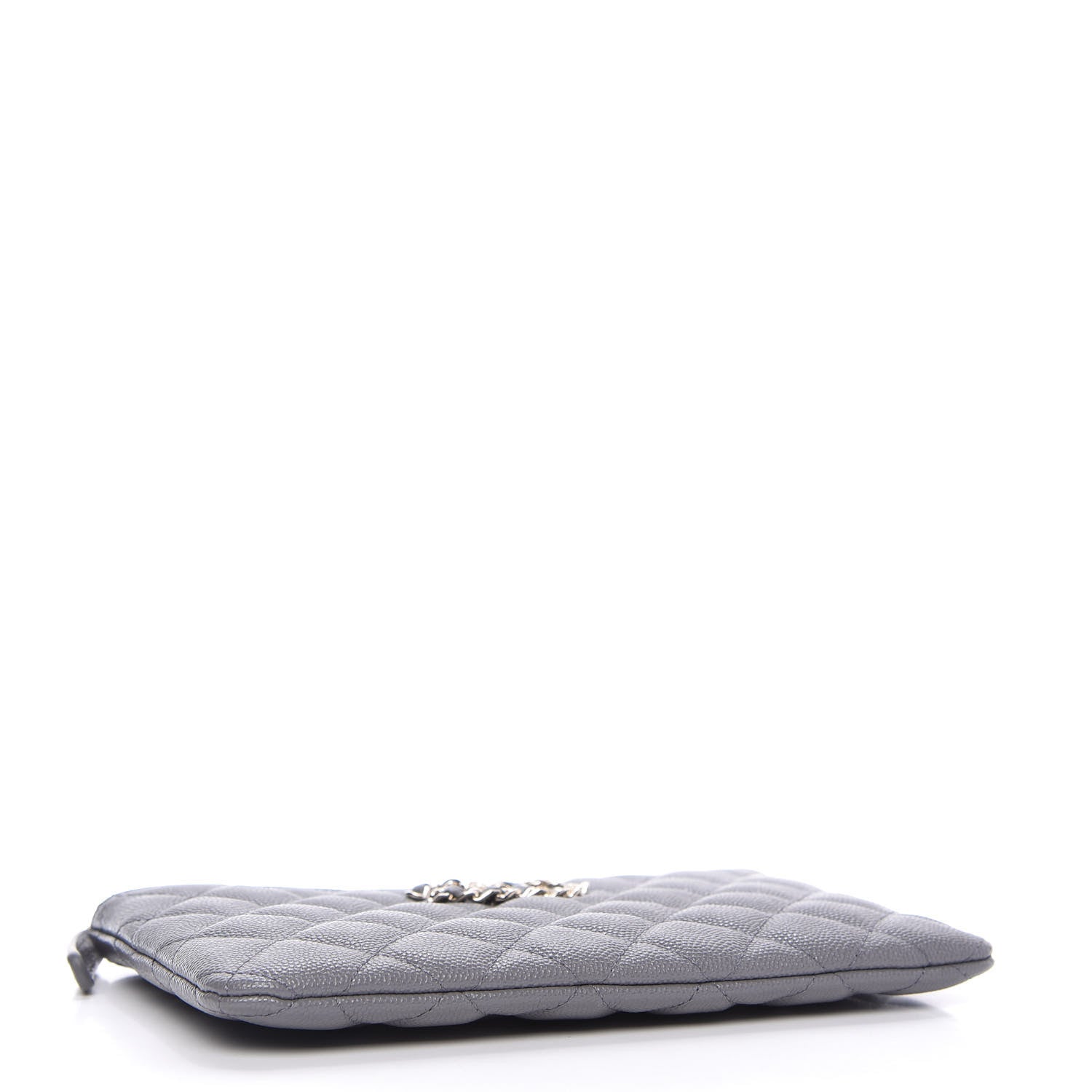 Chanel Caviar Quilted French New Wave Small CC Pouch Grey 4 of 11