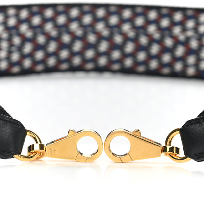Hermes Toile Swift 50mm Sangle ZigZag Shoulder Strap Black White Deep Blue 5 of 6