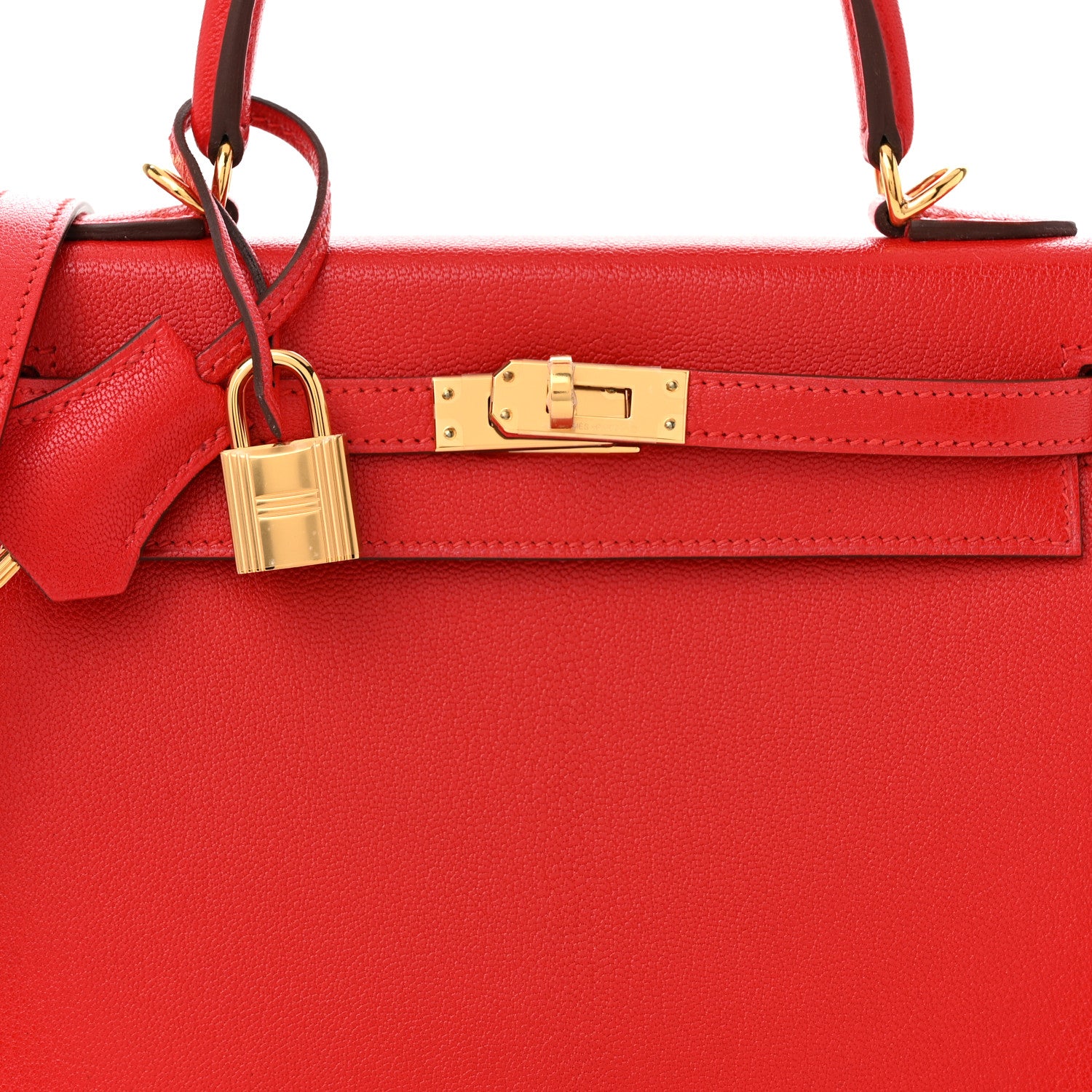Hermes Chevre Chamkila Kelly Sellier 25 Rouge de Coeur 8 of 11