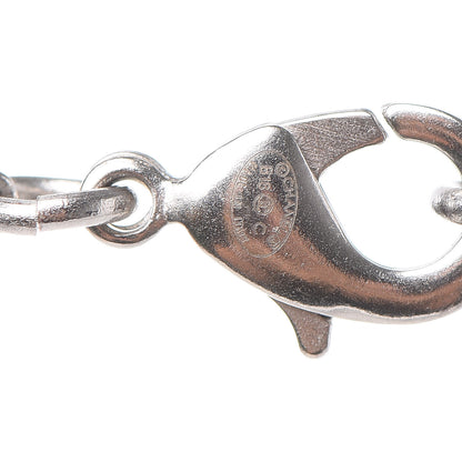 Chanel Baguette Crystal Winged CC Necklace Silver 6 of 7