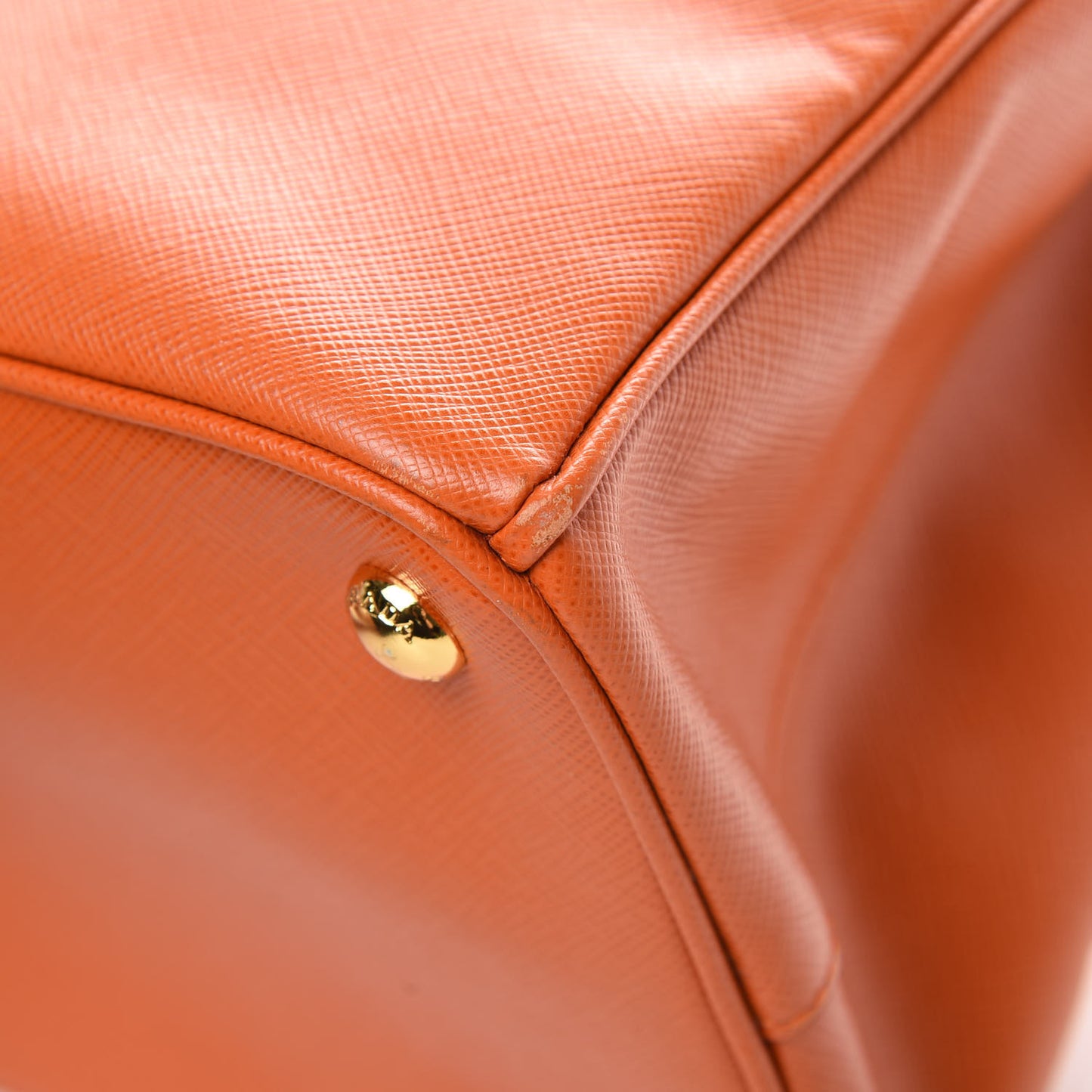 Saffiano Large Galleria Double Zip Tote Papaya