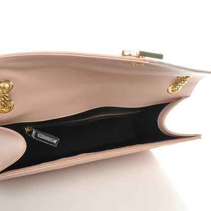 Saint Laurent Grain De Poudre Matelasse Chevron Large Monogram Satchel Light Dusty Rose 5 of 8