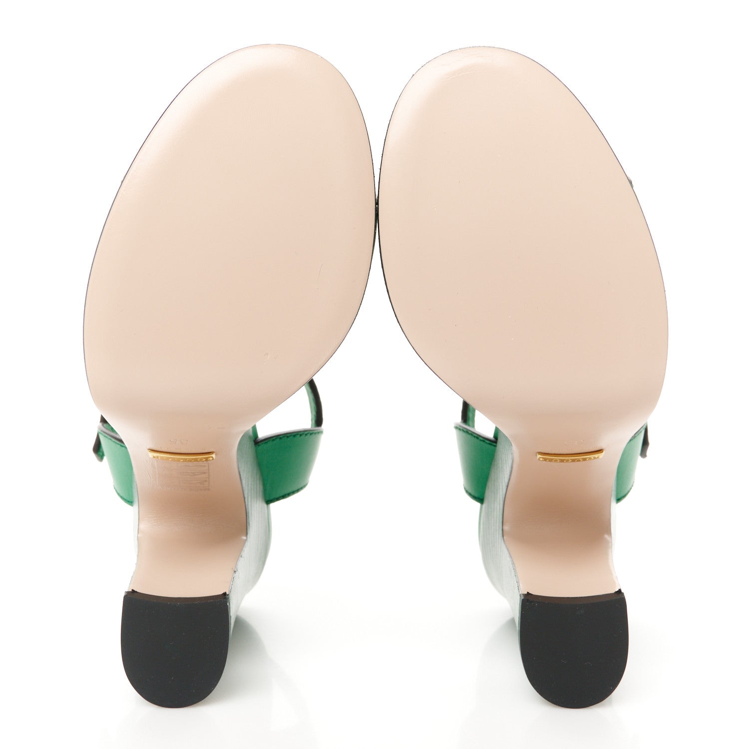 Gucci Cosmos Softy Calfskin Wooden Interlocking G Cut-Out 30/120mm Platform Sandals 35 New Shamrock 5 of 10