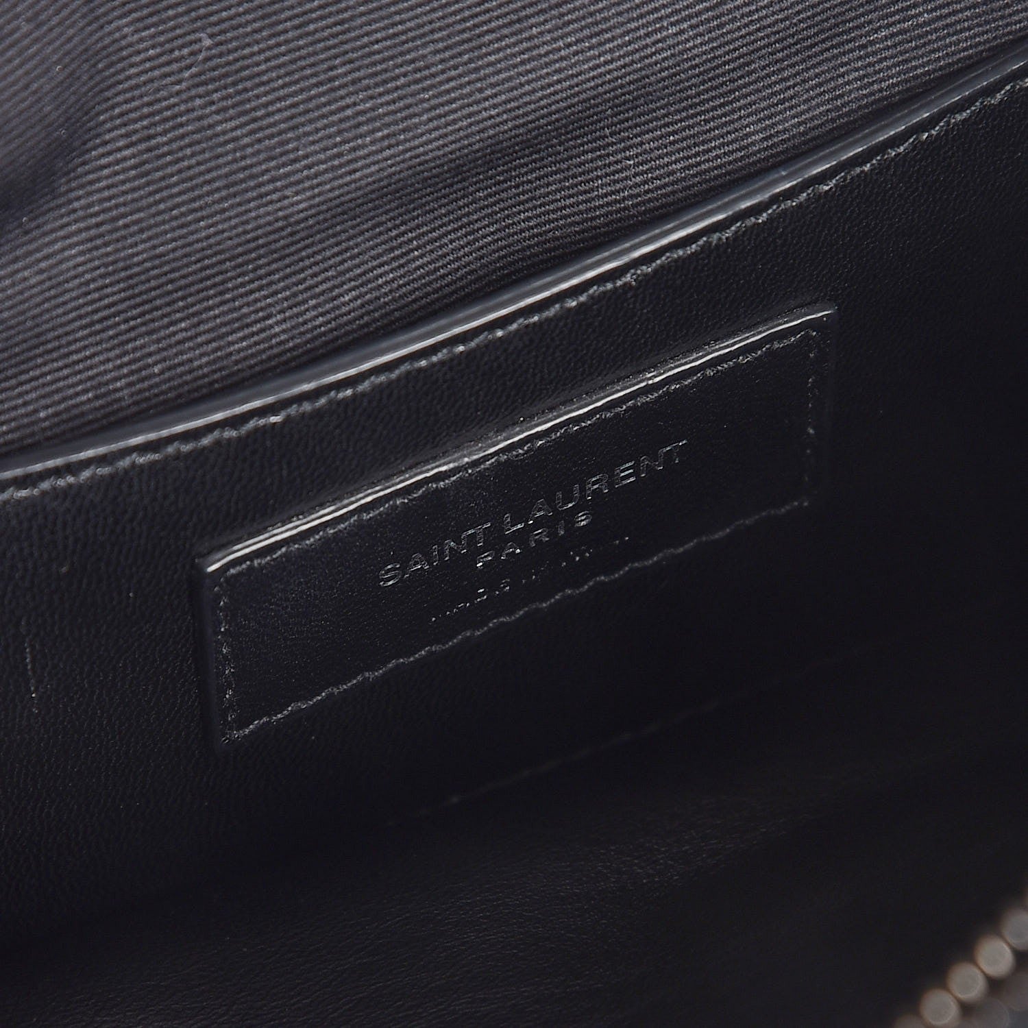 Saint Laurent Sheepskin Matelasse Chevron Monogram Large College Satchel Black 8 of 9