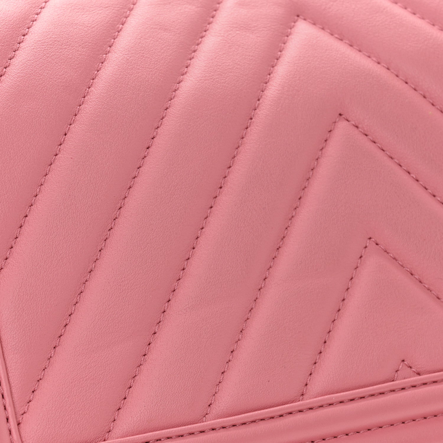 Chanel Calfskin Chevron Quilted Medium Boy Flap Pink 11 of 12