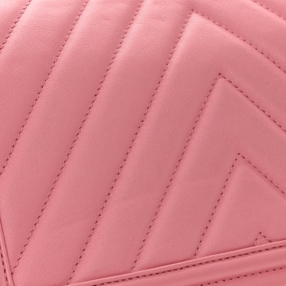 Chanel Calfskin Chevron Quilted Medium Boy Flap Pink 11 of 12