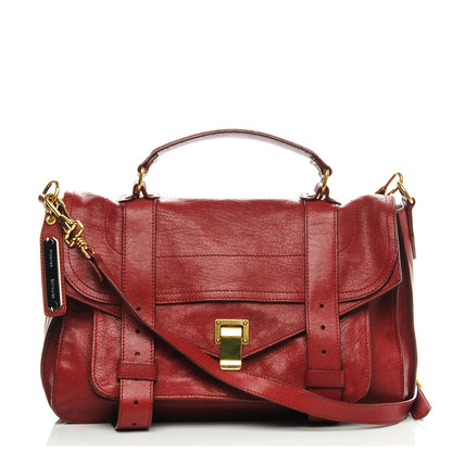 Proenza Schouler Lambskin Medium PS1 Satchel Crimson 1 of 7