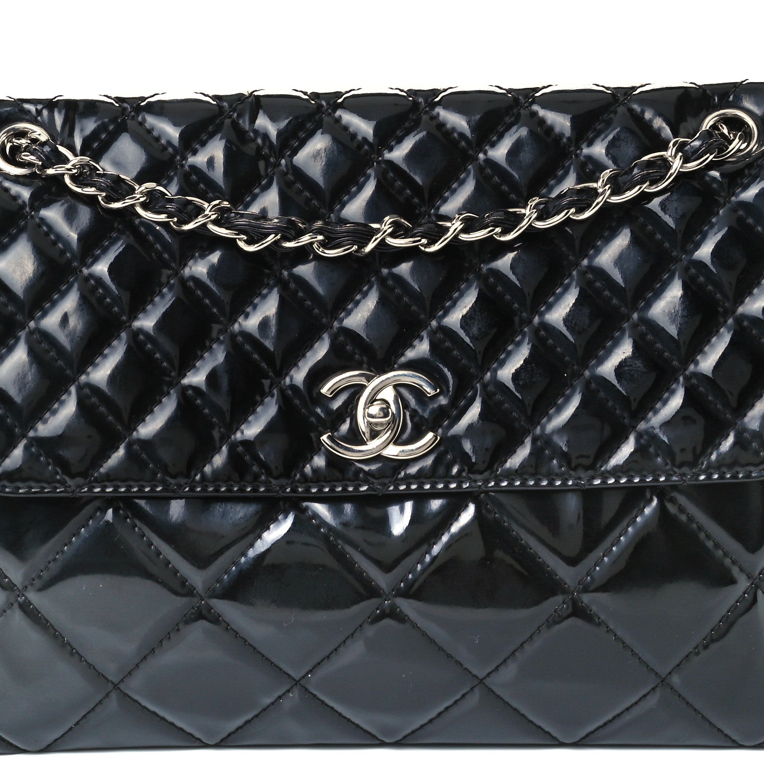 Chanel Vinyl Quilted In the Business Flap Bag Black 9 of 14