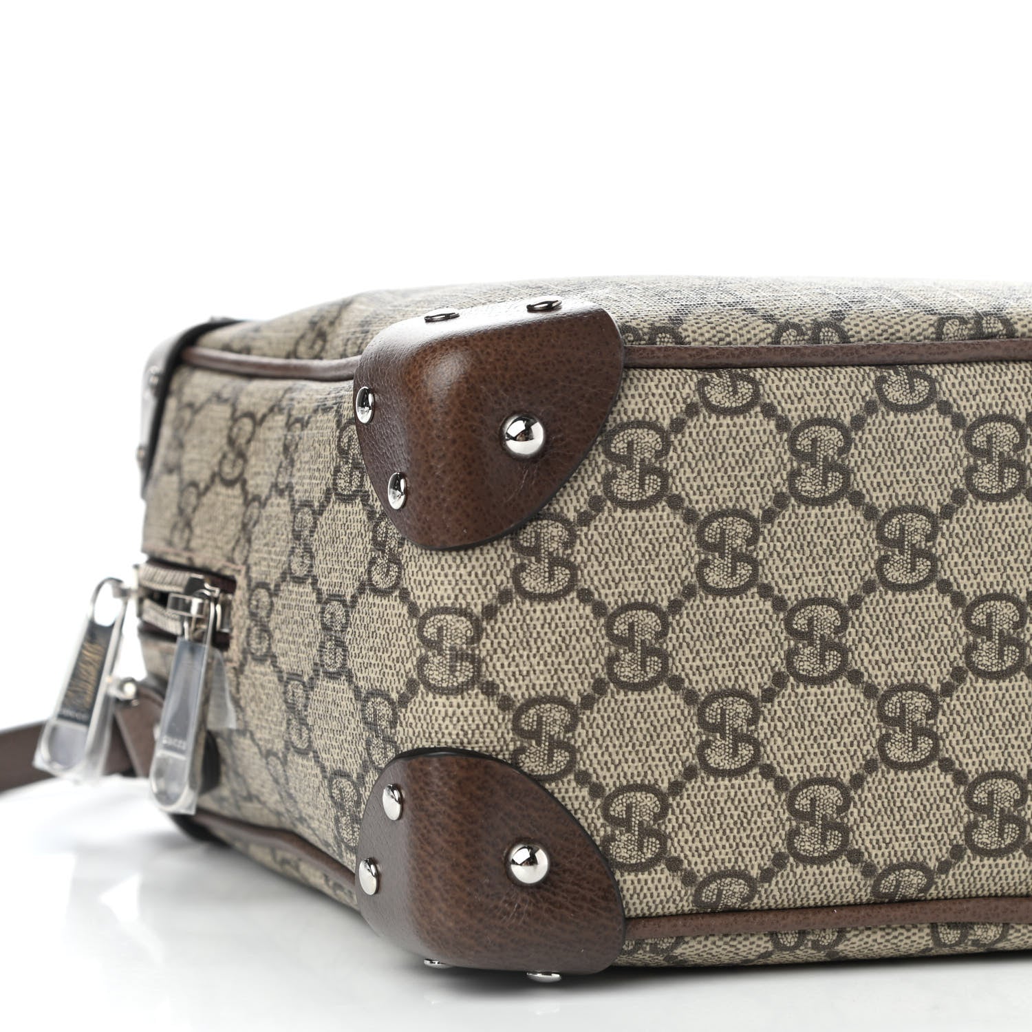Gucci GG Supreme Monogram Textured Calfskin Square Messenger Bag Beige Ebony New Acero 9 of 10