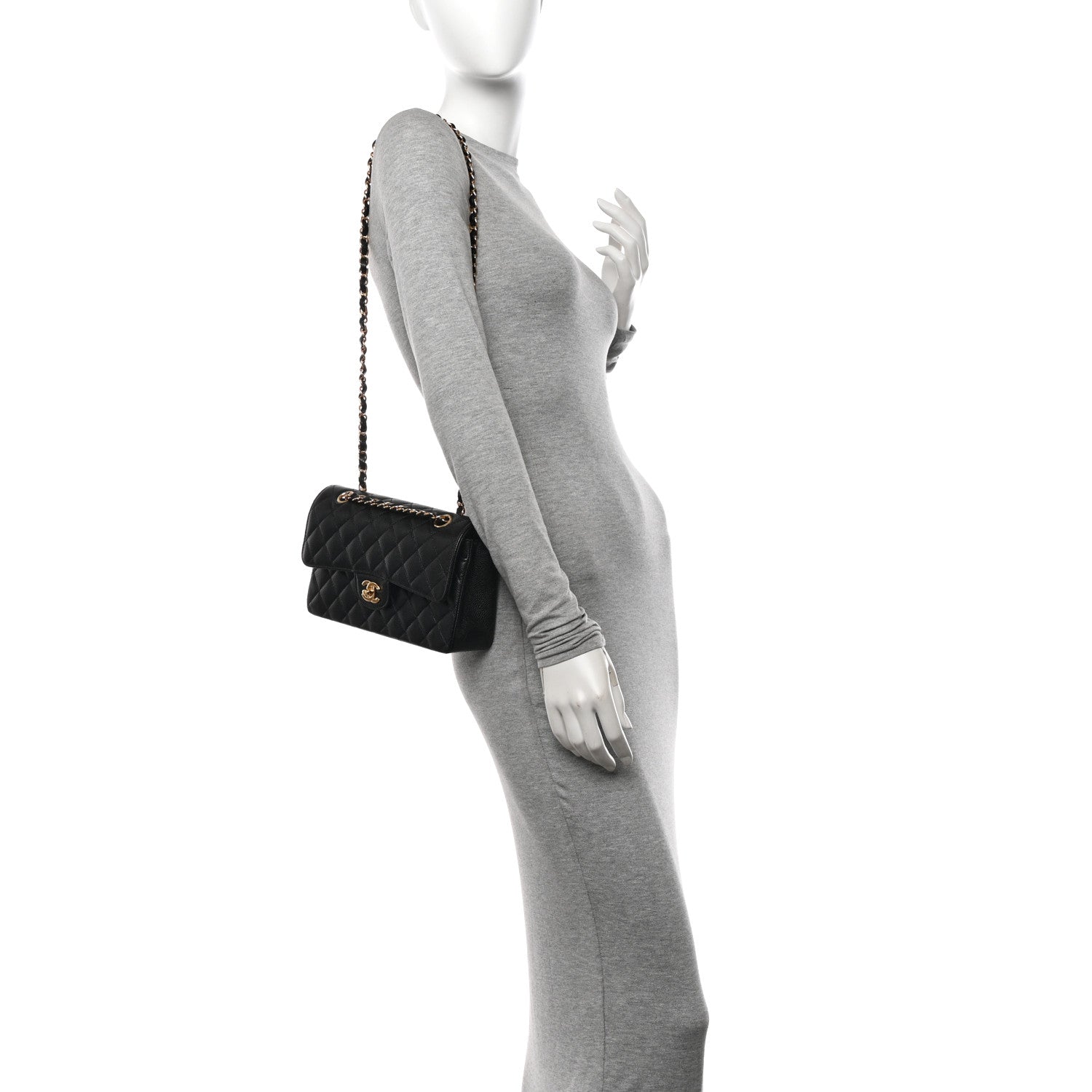 Chanel Caviar Quilted Small Double Flap Black 2 of 11