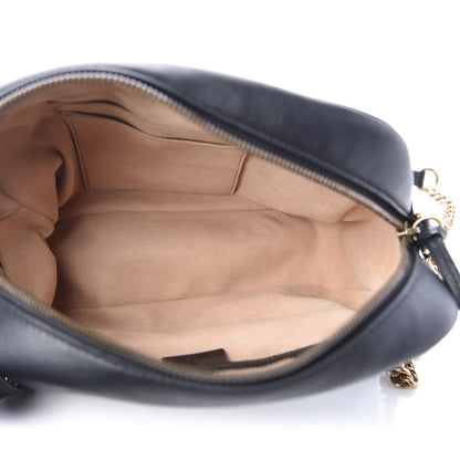 Gucci Calfskin Matelasse Medium GG Marmont Chain Shoulder Bag Black 5 of 11