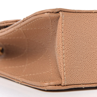 Chanel Caviar Stitch Small Single Flap Beige 11 of 16