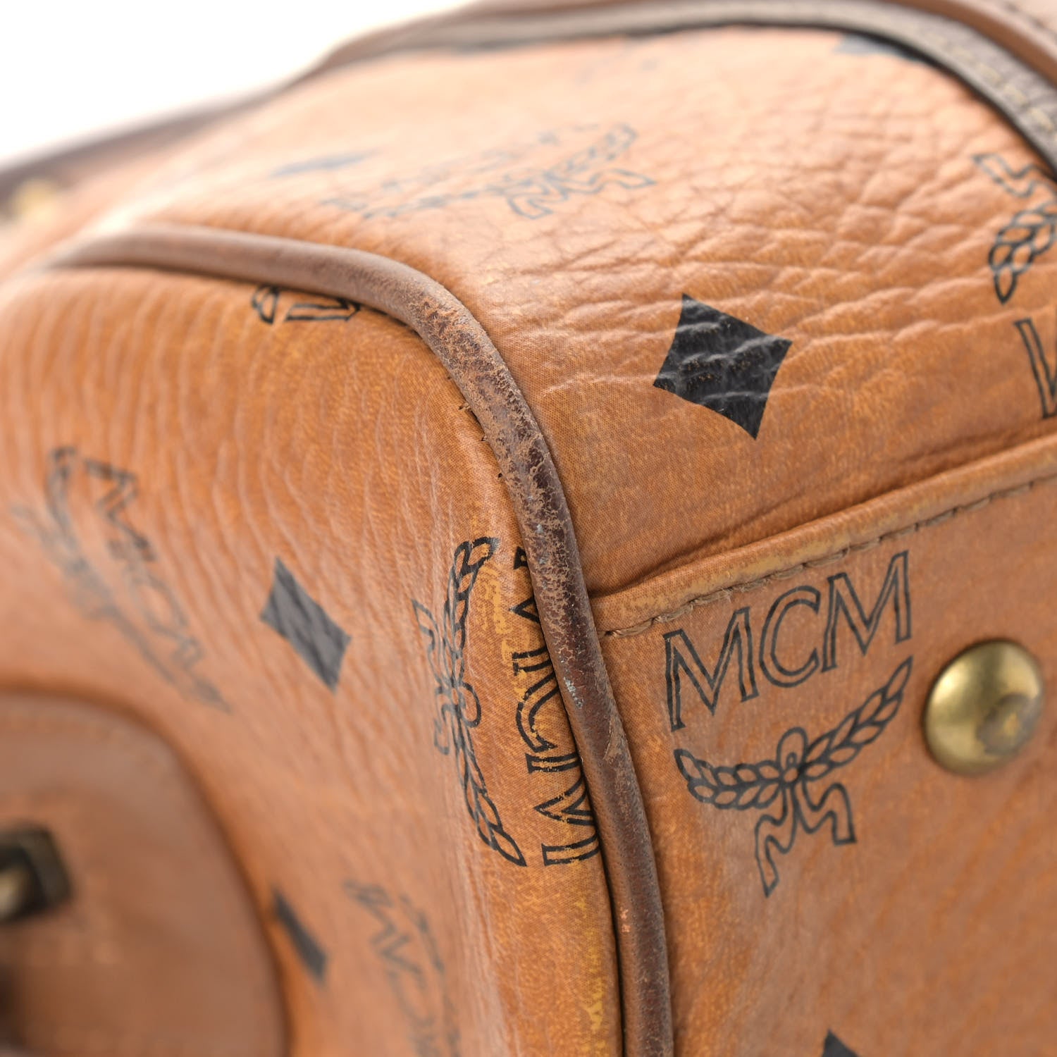 MCM Visetos Satchel Cognac 8 of 20
