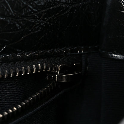 Saint Laurent Crinkled Calfskin Matelasse Monogram Large Niki Chain Satchel Black 12 of 12