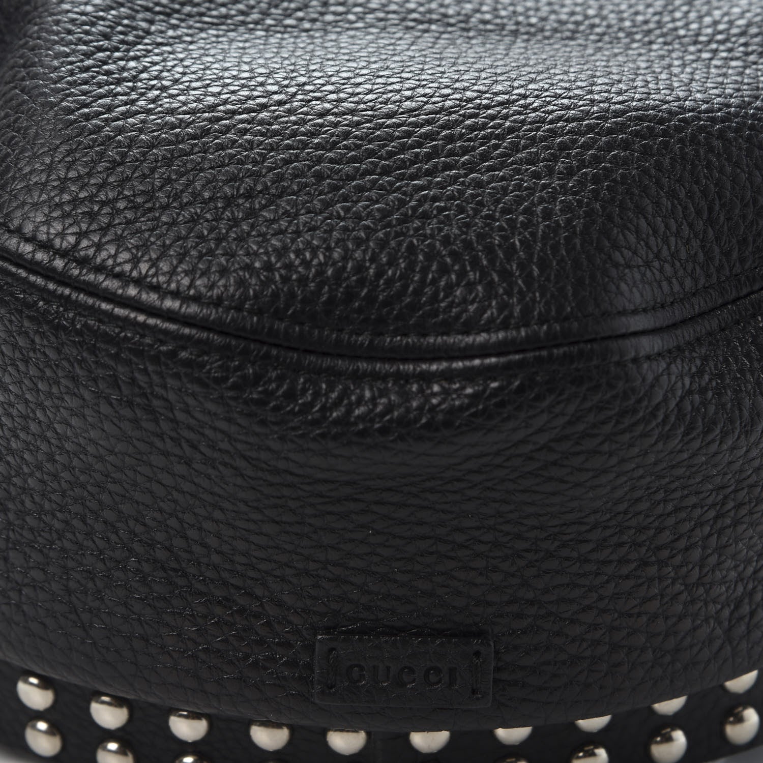 Gucci Calfskin Studded Cellarius Hat L Black 7 of 8