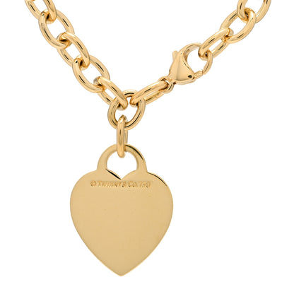 Tiffany 18K Yellow Gold Heart Tag Charm Bracelet 3 of 3
