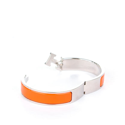 Hermes Enamel Narrow Clic Clac H Bracelet PM Orange 4 of 4
