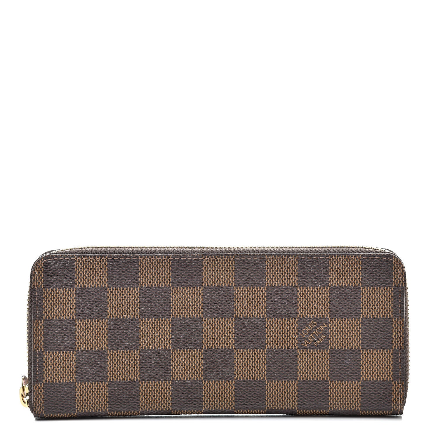 Louis Vuitton Damier Ebene Clemence Wallet Rose Ballerine 1 of 8