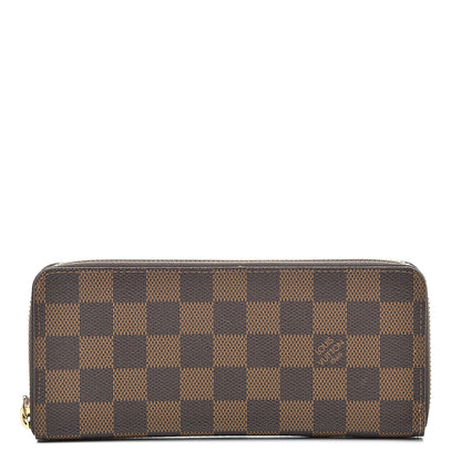 Louis Vuitton Damier Ebene Clemence Wallet Rose Ballerine 1 of 8