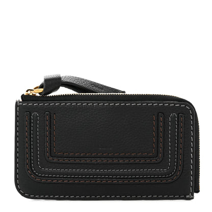 Chloe Grained Calfskin Medium Marcie Zip Card Holder Black 1 of 8