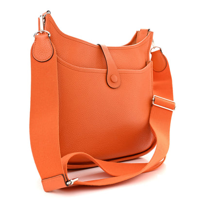 Hermes Taurillon Clemence Evelyne III PM Orange 3 of 15
