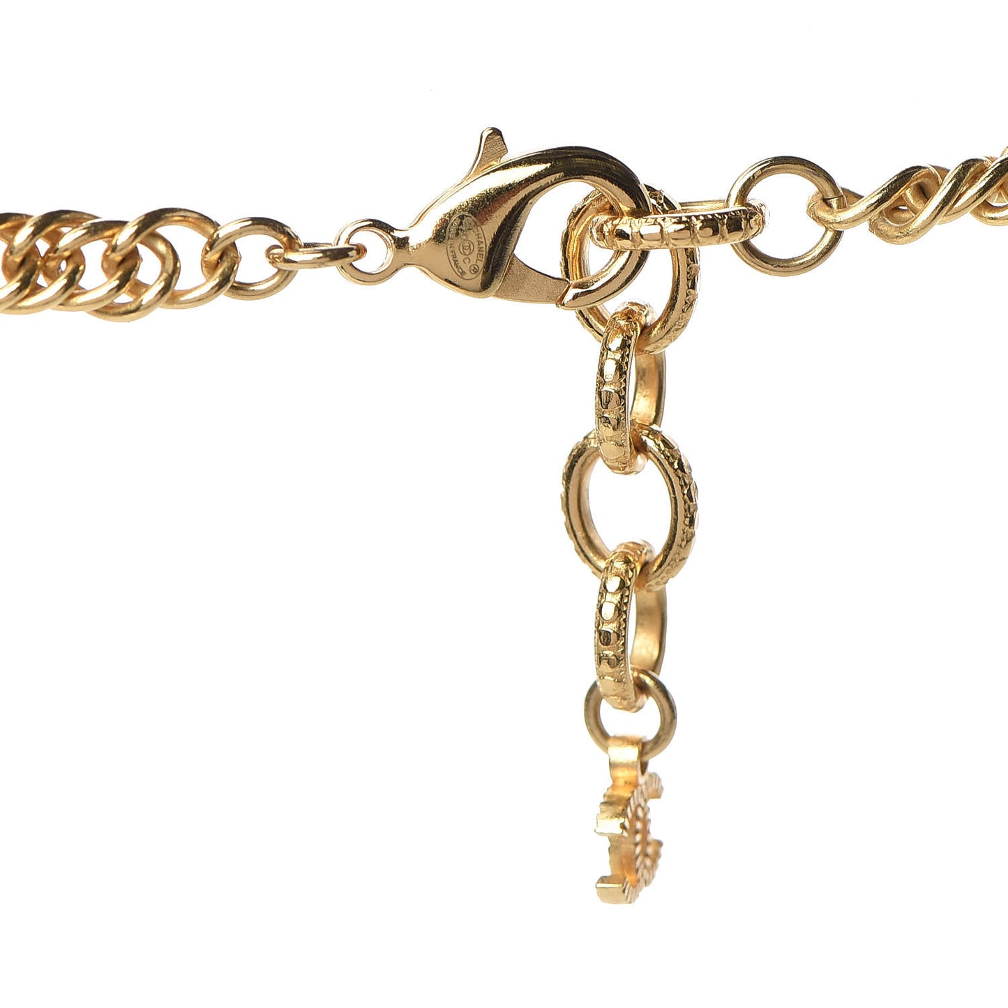 ID Dog Tag Charm Necklace Gold