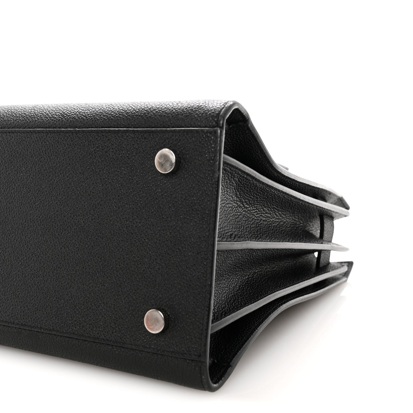 Grained Calfskin Small Sac De Jour Black