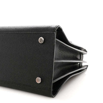 Saint Laurent Grained Calfskin Small Sac De Jour Black 9 of 9