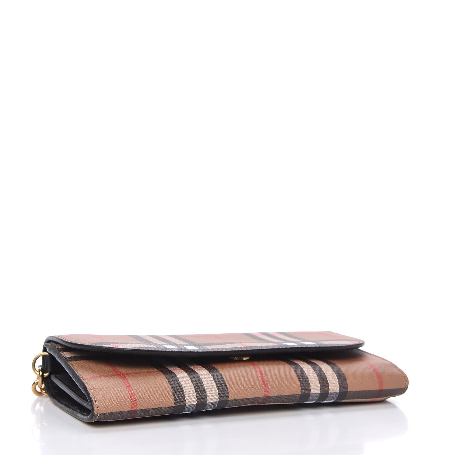 Burberry Vintage Check Henley Wallet On Chain Black 4 of 9