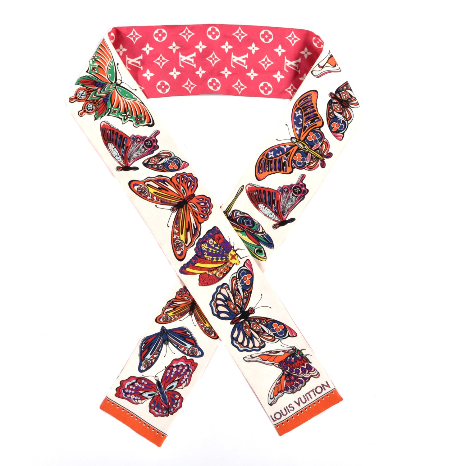Louis Vuitton Silk Monogram World Of Love Bandeau White 1 of 2