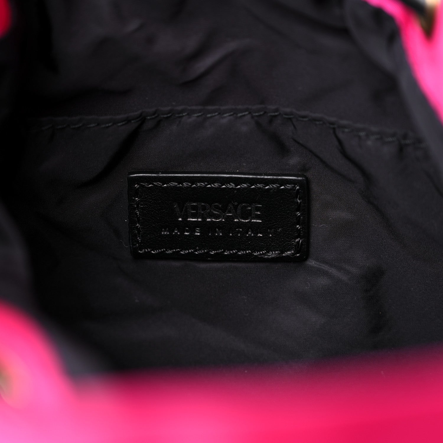 Versace NylonMedusa Drawstring Bucket Bag Dahlia Black 6 of 11