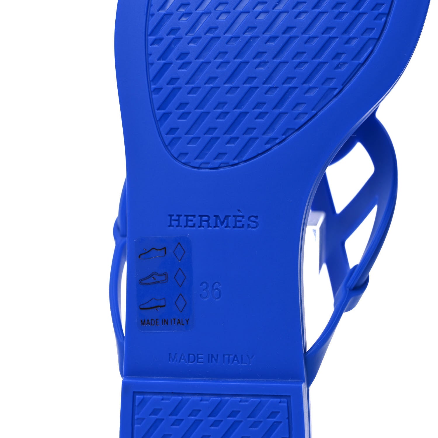 Hermes Rubber Womens Egerie Sandals 36 Bleu Outremer 6 of 8