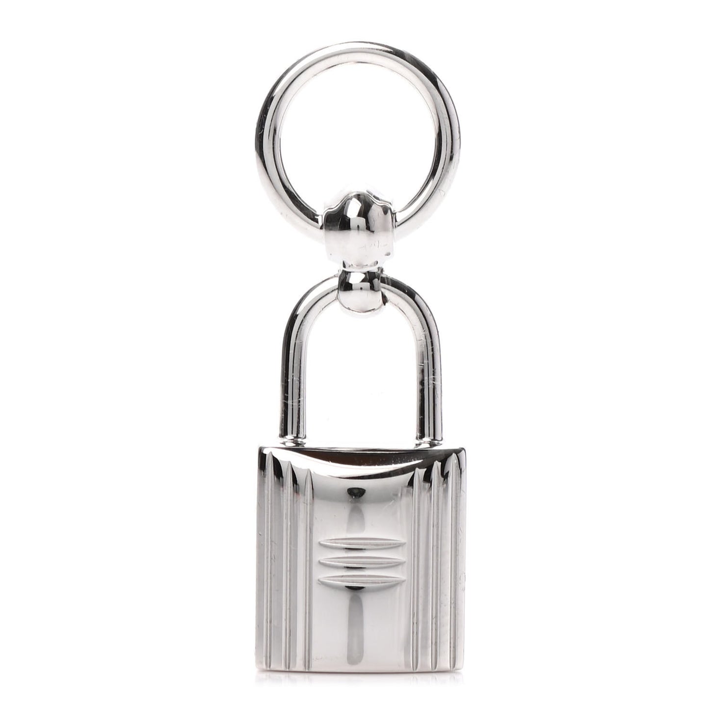 Palladium Mini Loop Charms Cadenas Scarf Ring Silver